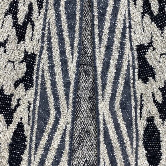 Lucky Brand Cardigan Sweater Womens 2X Plus Black Cream Aztec Knit Boho Duster - Picture 8 of 14